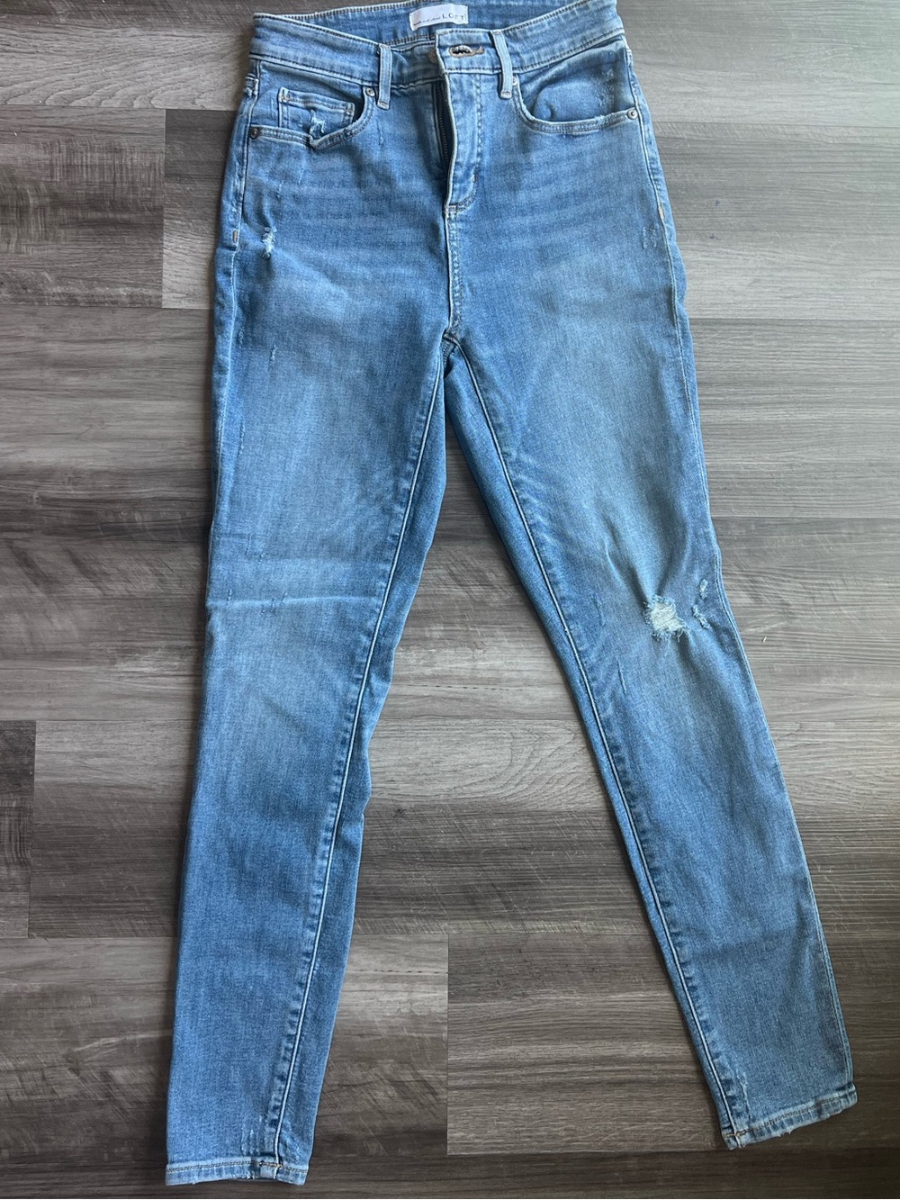 Loft Light Blue High-Rise Skinny Jeans